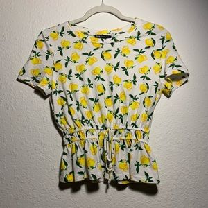 NWOT Women’s Zara Lemon Shirt